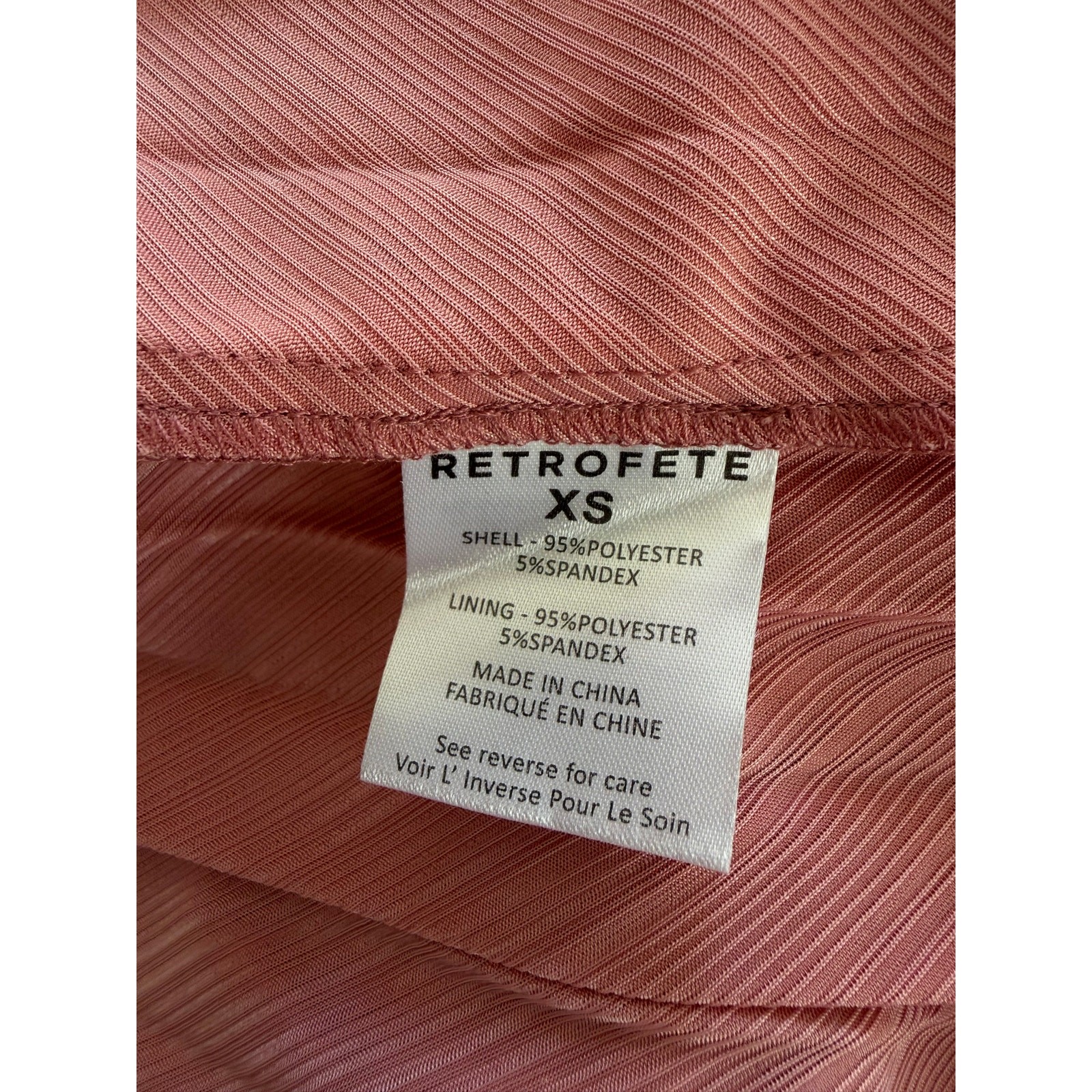Retrofete Women’s Baby Pink Rose Mallory Metallic Pleated Gown Dress Size XS NEW