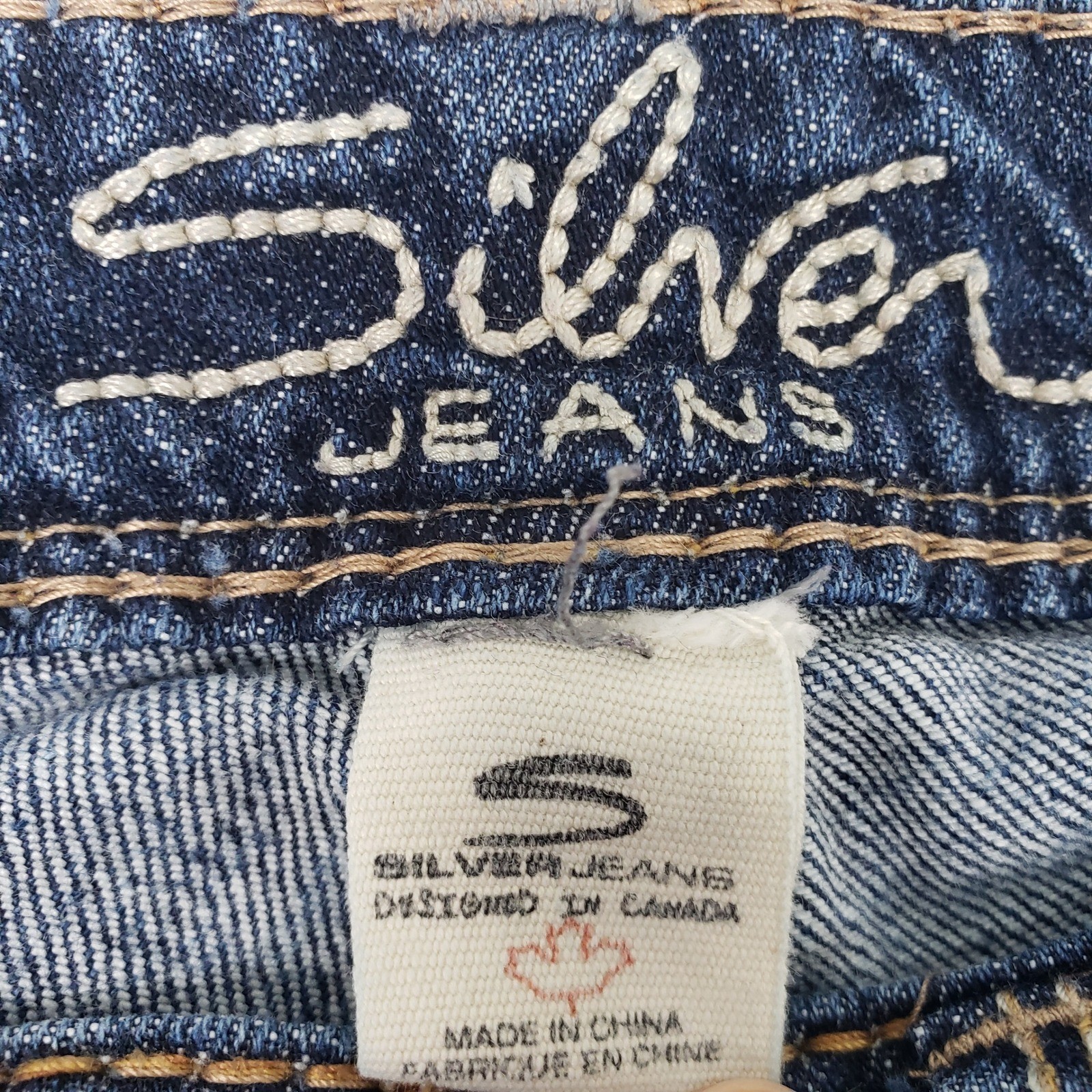 Silver Jeans Womens Kelli Boyfriend Relaxed Skinny Jeans Blue 26 (28) Low Rise