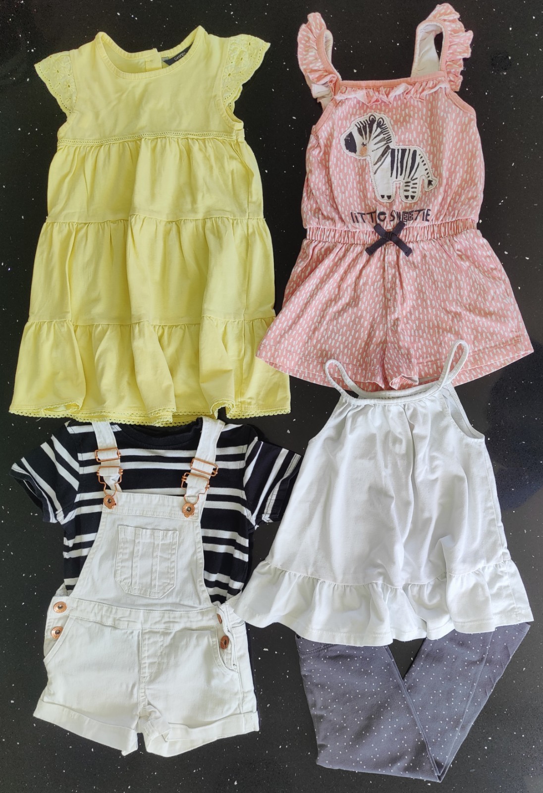 Girl’s 2-3 Years Summer Holiday Clothes -inc Dress Playsuit Dungarees & Trousers