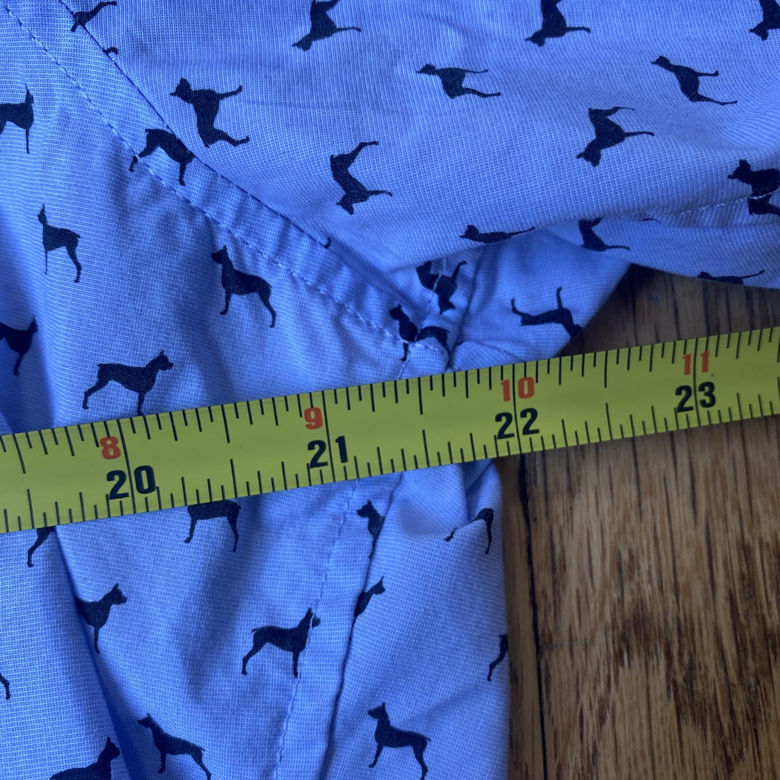 Banana Republic All Over Dog Print Large Slim Flex Fit Tech Stretch Cotton