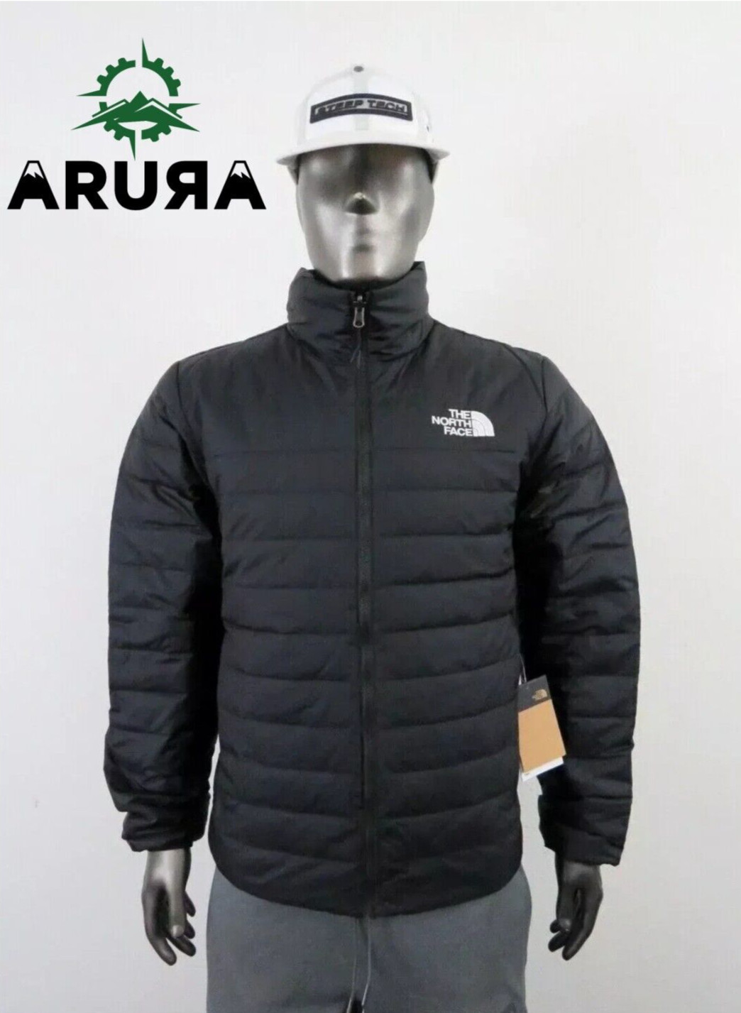 Mens The North Face Minoqua Flare 550-Down Packable Light Puffer Jacket – Black