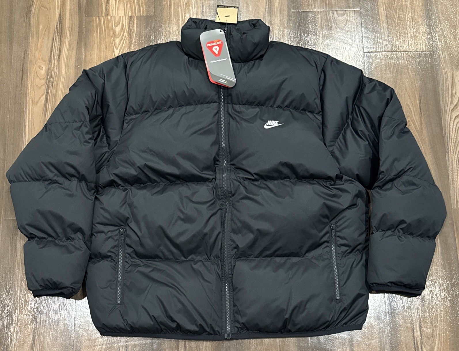 Nike Sportswear Club Puffer Jacket Black White Men’s Size XL FB7368-010 NWT