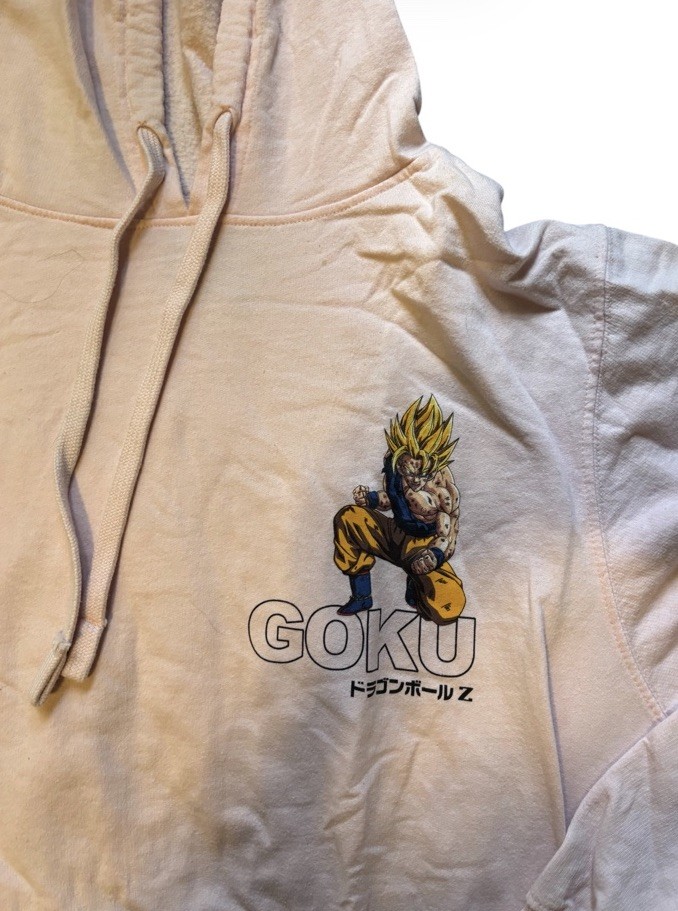 Dragon Ball Z Sweater Goku Pull Over Sweater Pink Men’s Size Large Long Sleeve
