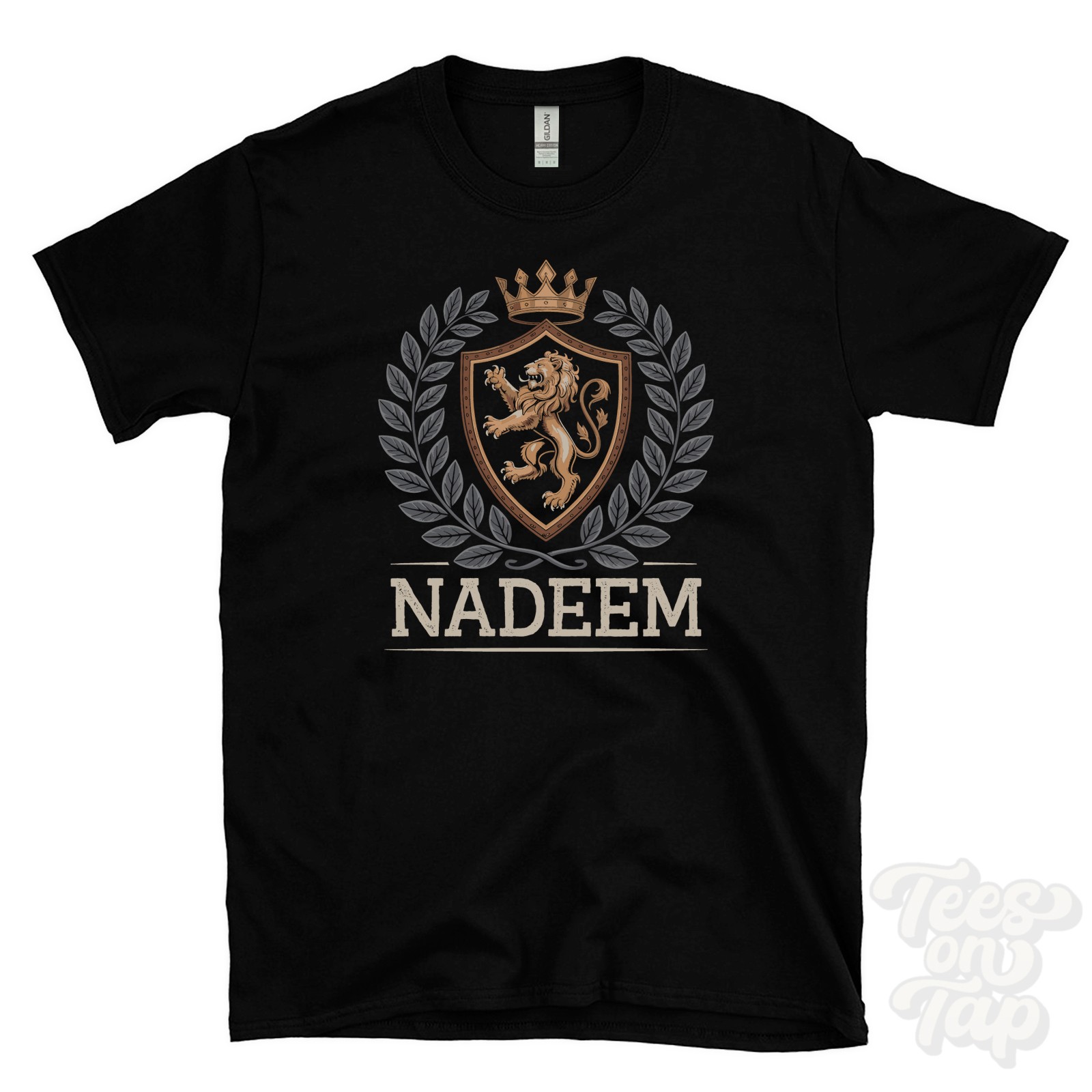 NADEEM FANTASY COAT OF ARMS T-SHIRT novelty parody family name crest
