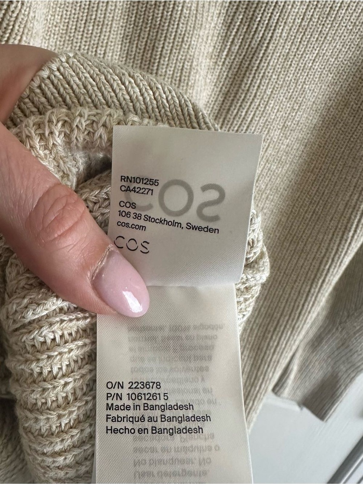 COS Longline V-Neck Cardigan