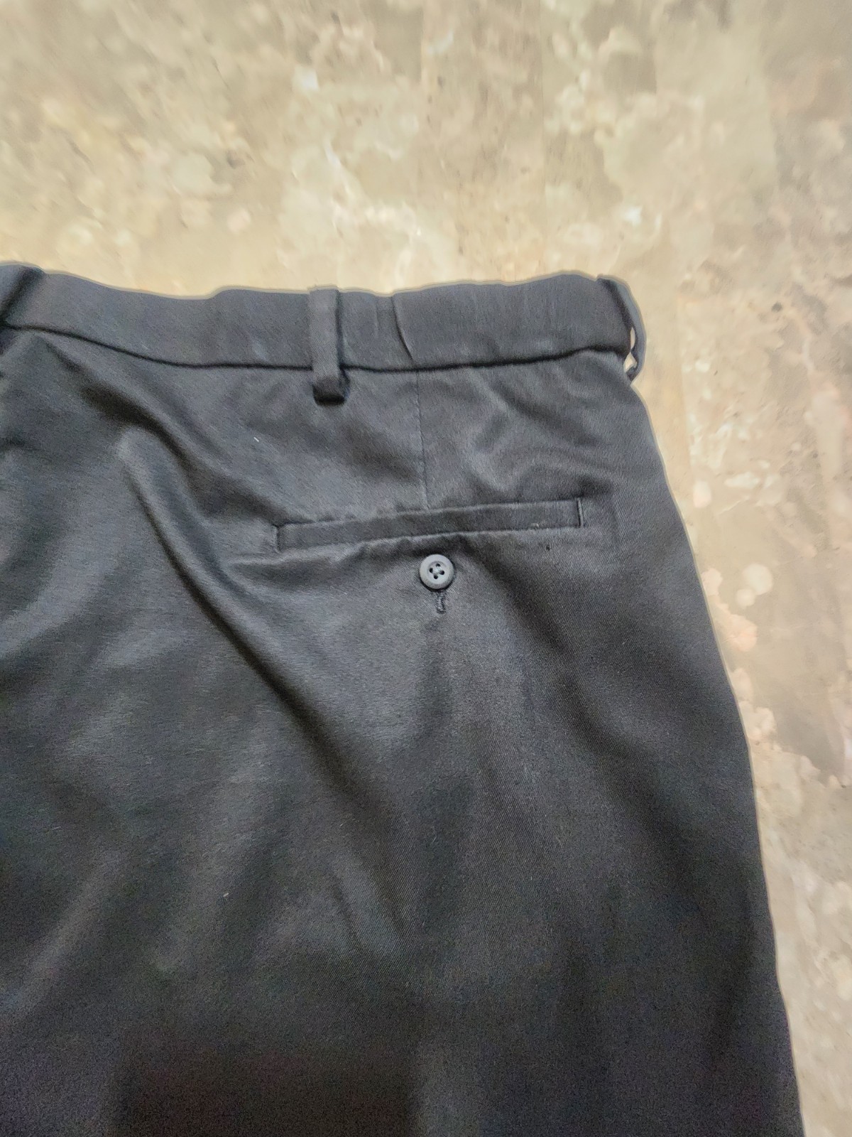 Haggar Men’s Classic Fit Black Flat Front Straight Leg Dress Pants Big & Tall 44
