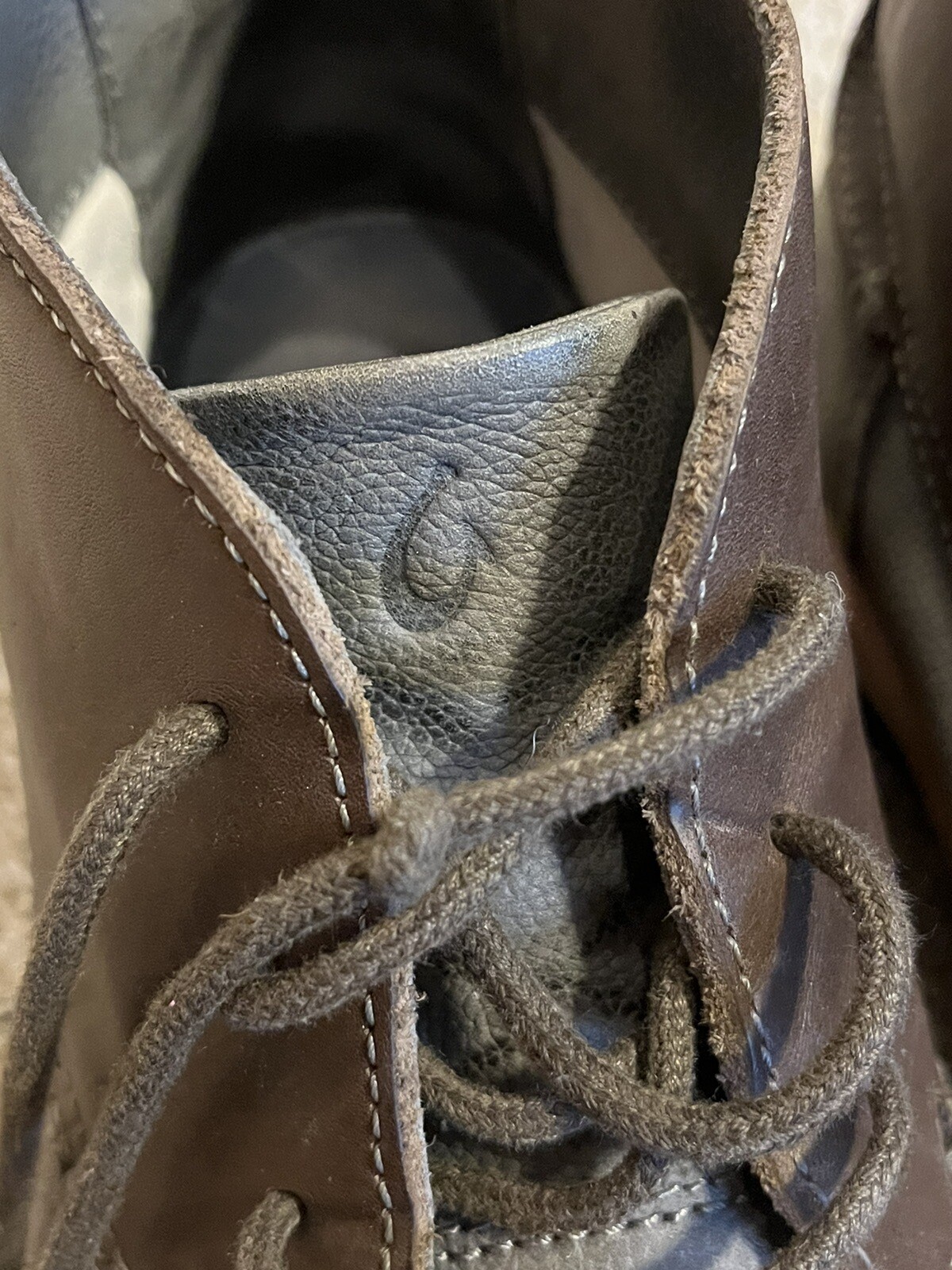 Olukai Kalia Puki Leather Chukka Boots Mens Size 11.5 Shoes Husk Gray Brown