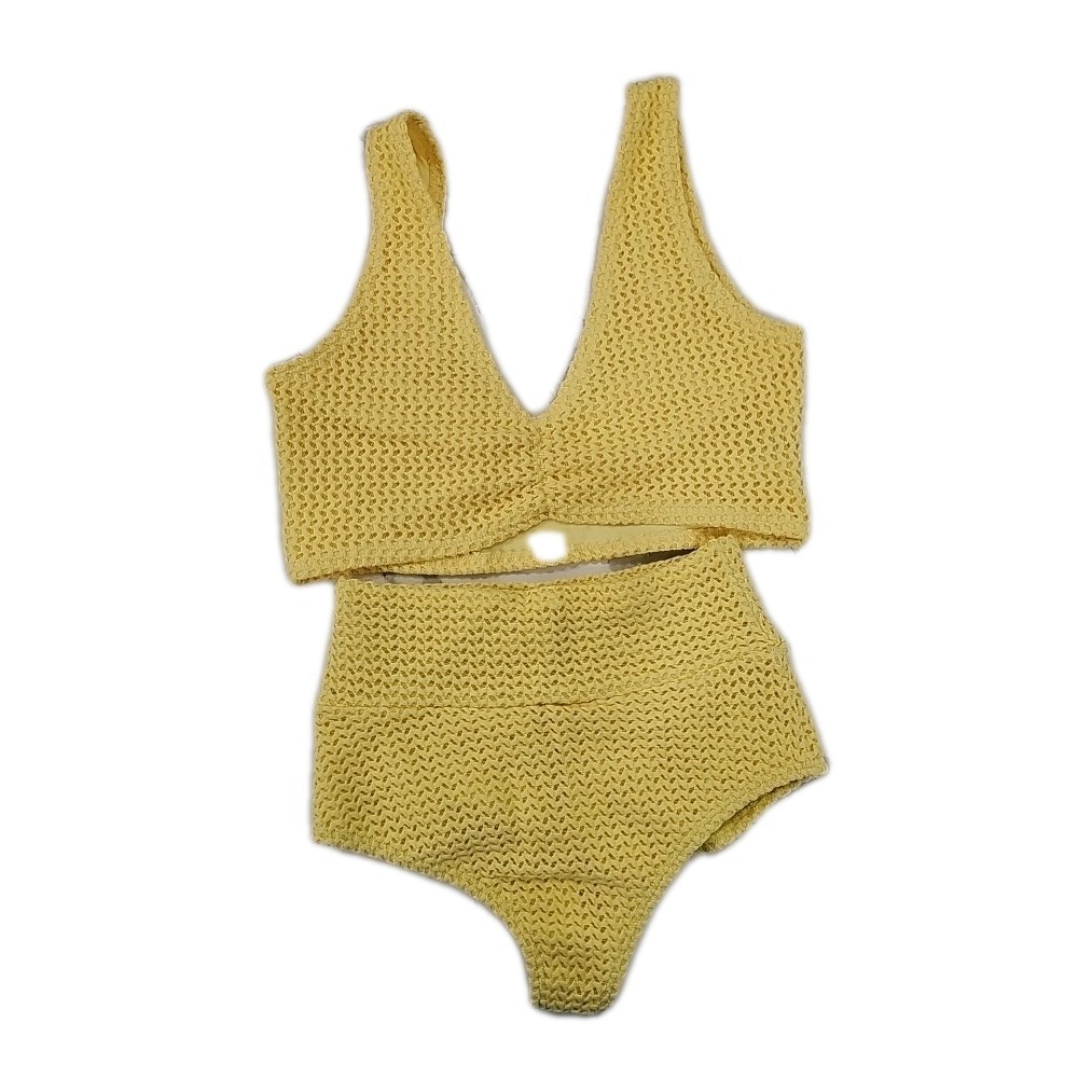 Montce Small Crochet Bikini Set Kim Variation Top & High Rise Coverage Bottom
