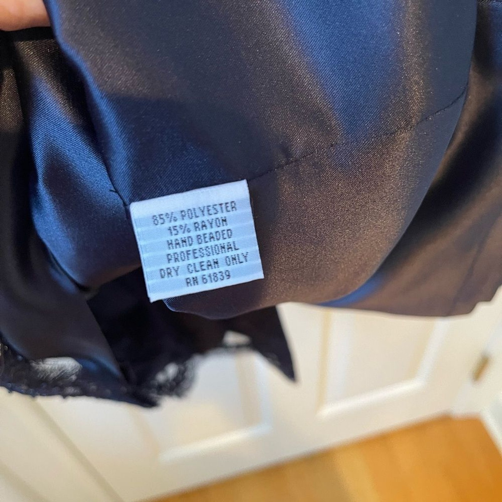 Teri Jon by Rickie Freeman Navy Cocktail Wedding Dress Size 6