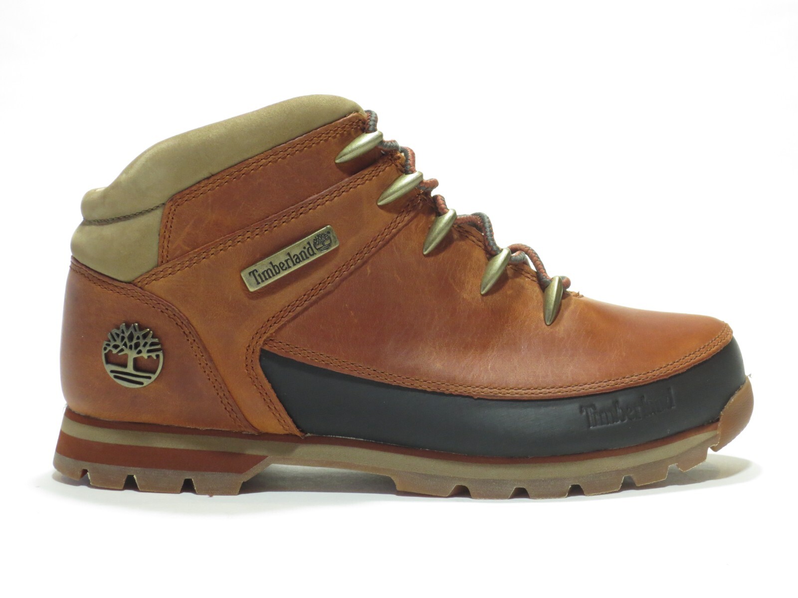 Timberland Men’s Euro Sprint Leather Hiker Boots Wheat Black Gray A1NHJ