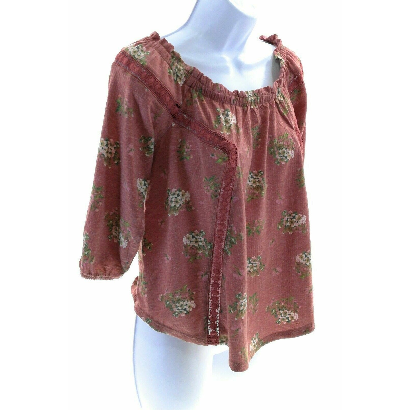 Self Esteem Off The Shoulder Pink Floral Top – Women’s Size Small – Chic Stylish