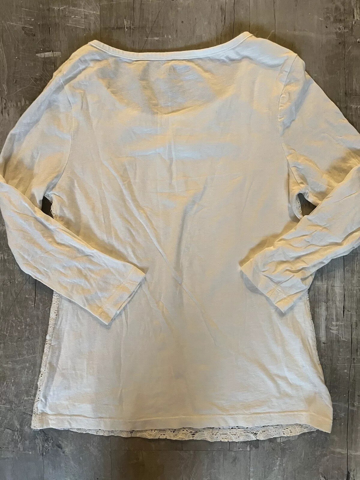 “Old Navy” Women’s Blouse, Size Small, With Lace Over Lay Ivory