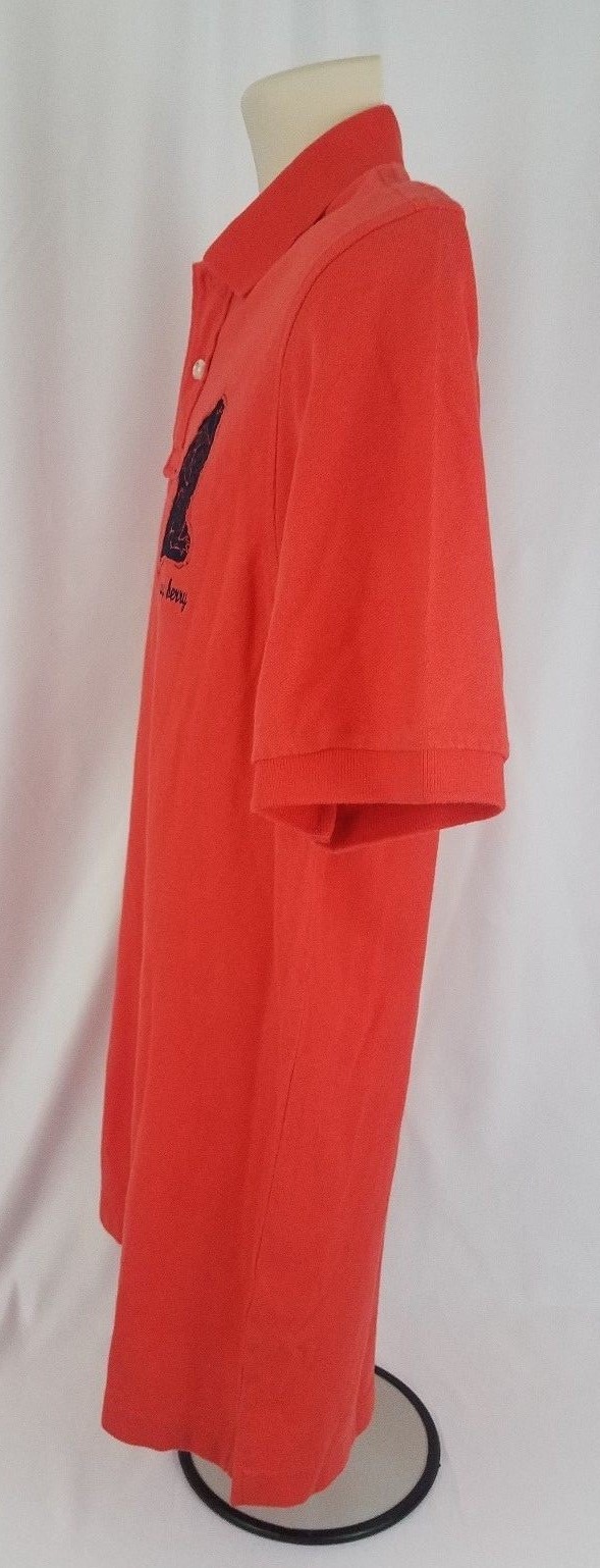 King Berry Plus Mens Polo Red Black Embroidery Cut Out Oriental Tiger Sz XL B 4