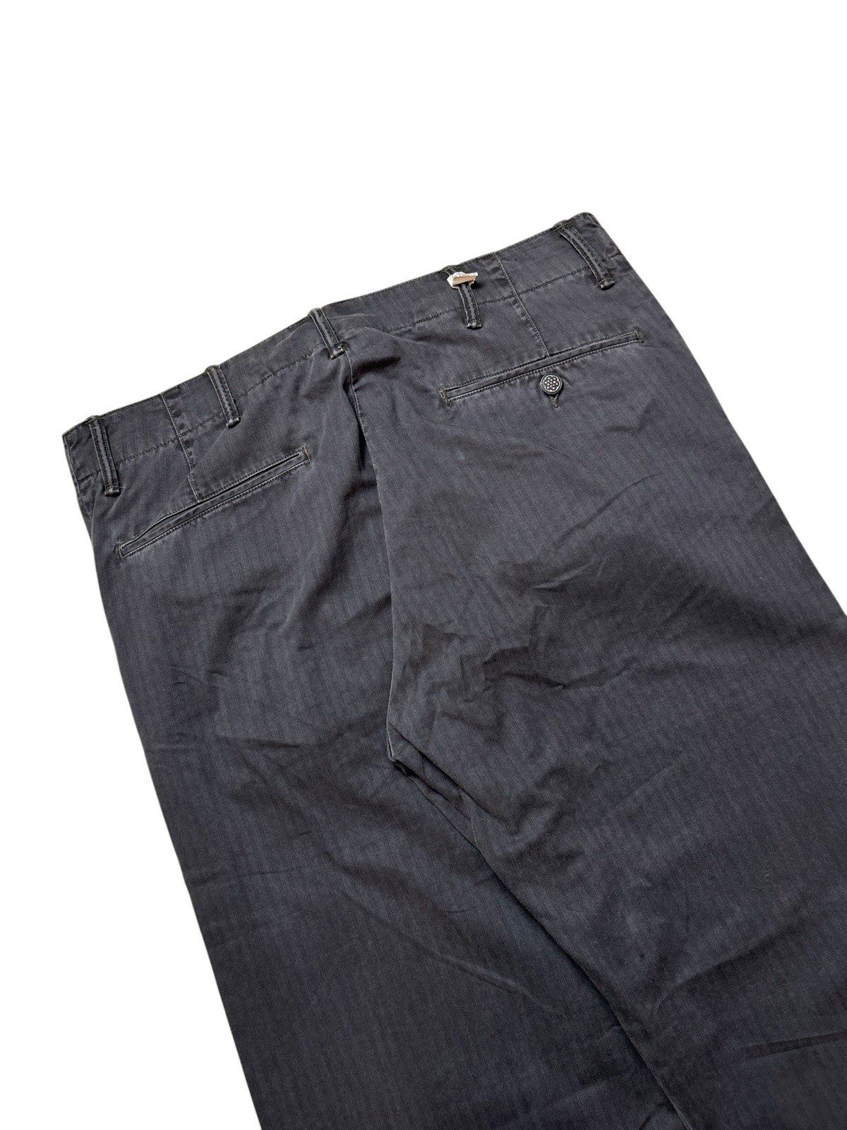 RRL Double RL Washed Black Herringbone Twill Field Trouser Size 34×34 Fit W37