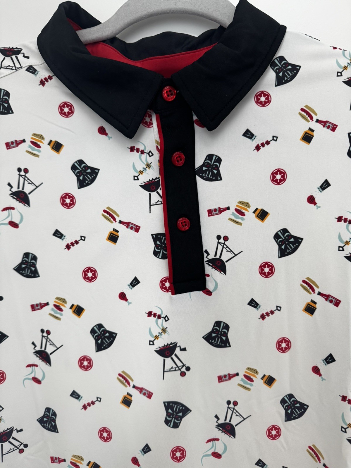RSVLTS X Star Wars Sz L Grilling Like a Villain Performance Golf Polo Shirt