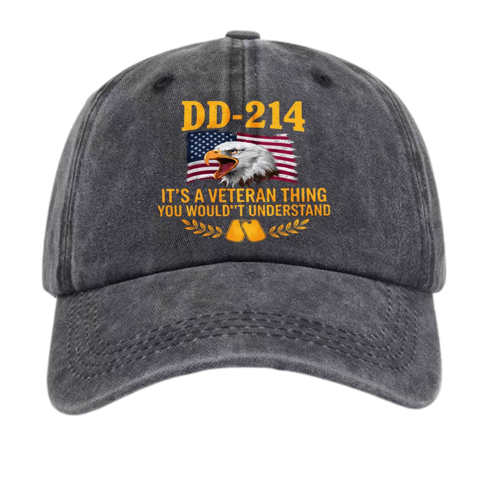 DD-214 It’s A Veteran Thing Dad Hat-Unisex Military Veteran Cap (Multi-Color)