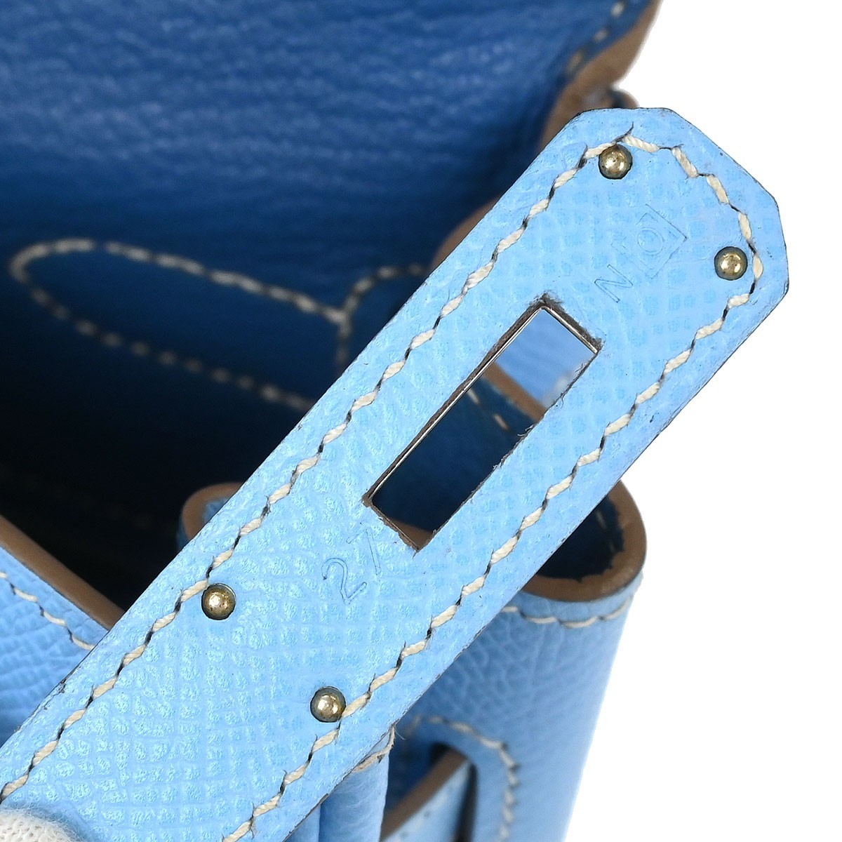 Hermes Blue Aztec Epsom Kelly 35 Retourne 2way Handbag 27N□O 154020