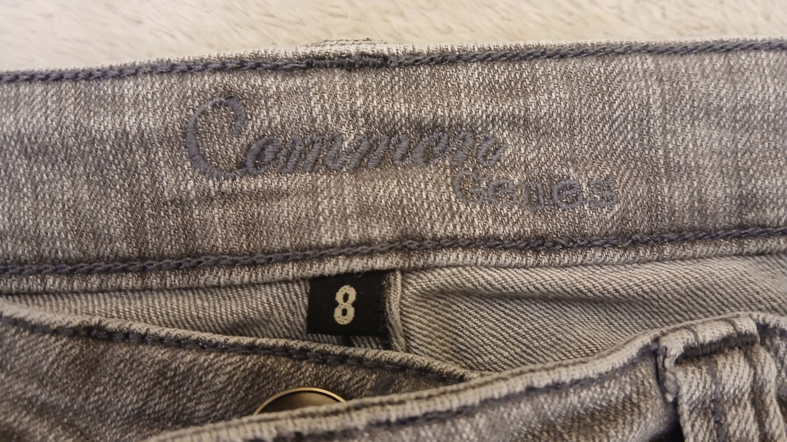 Common Genes Grey Straight Jeans size 8