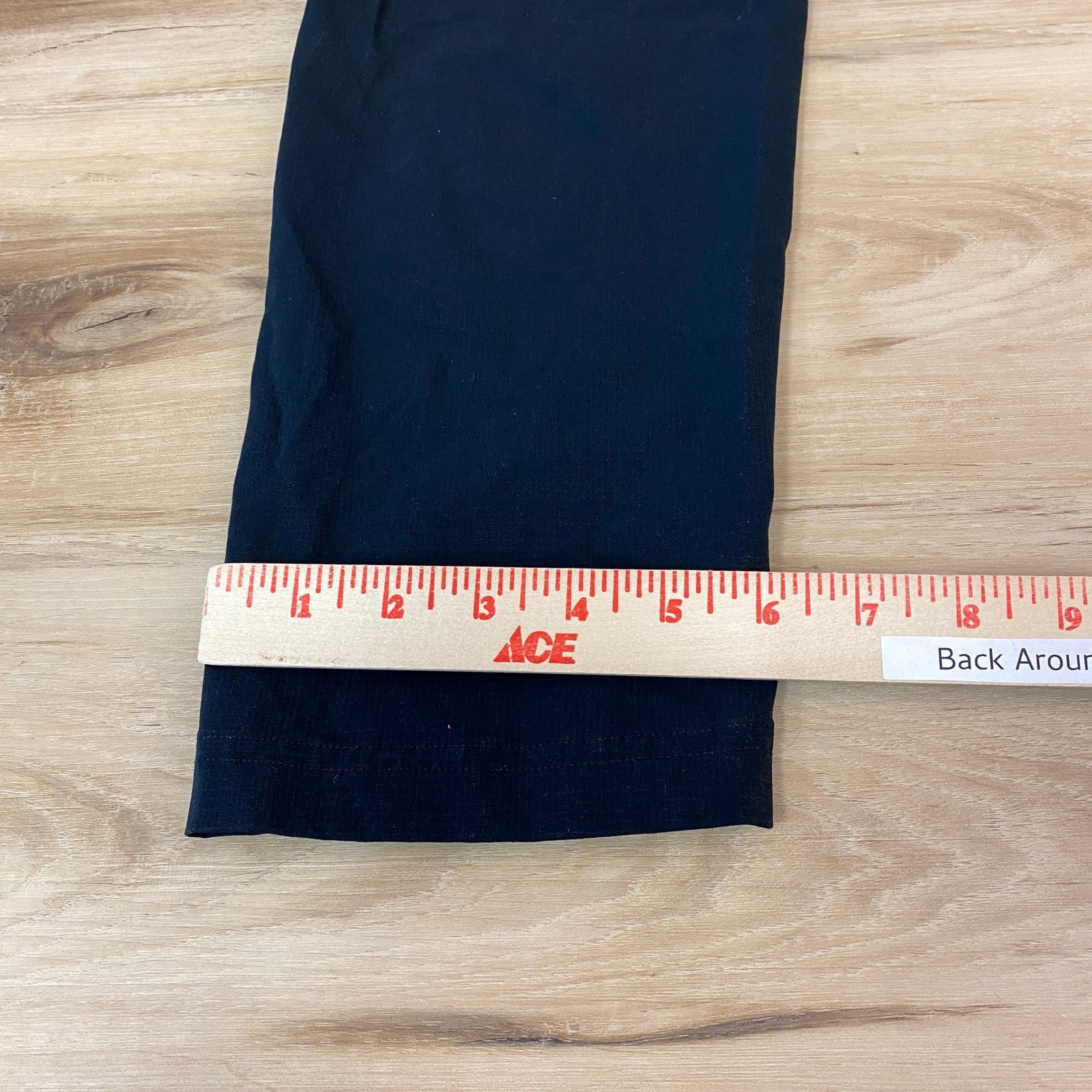 Paskho Black Athleisure Pants Medium Nylon Drawstring Waist Zip Pockets M