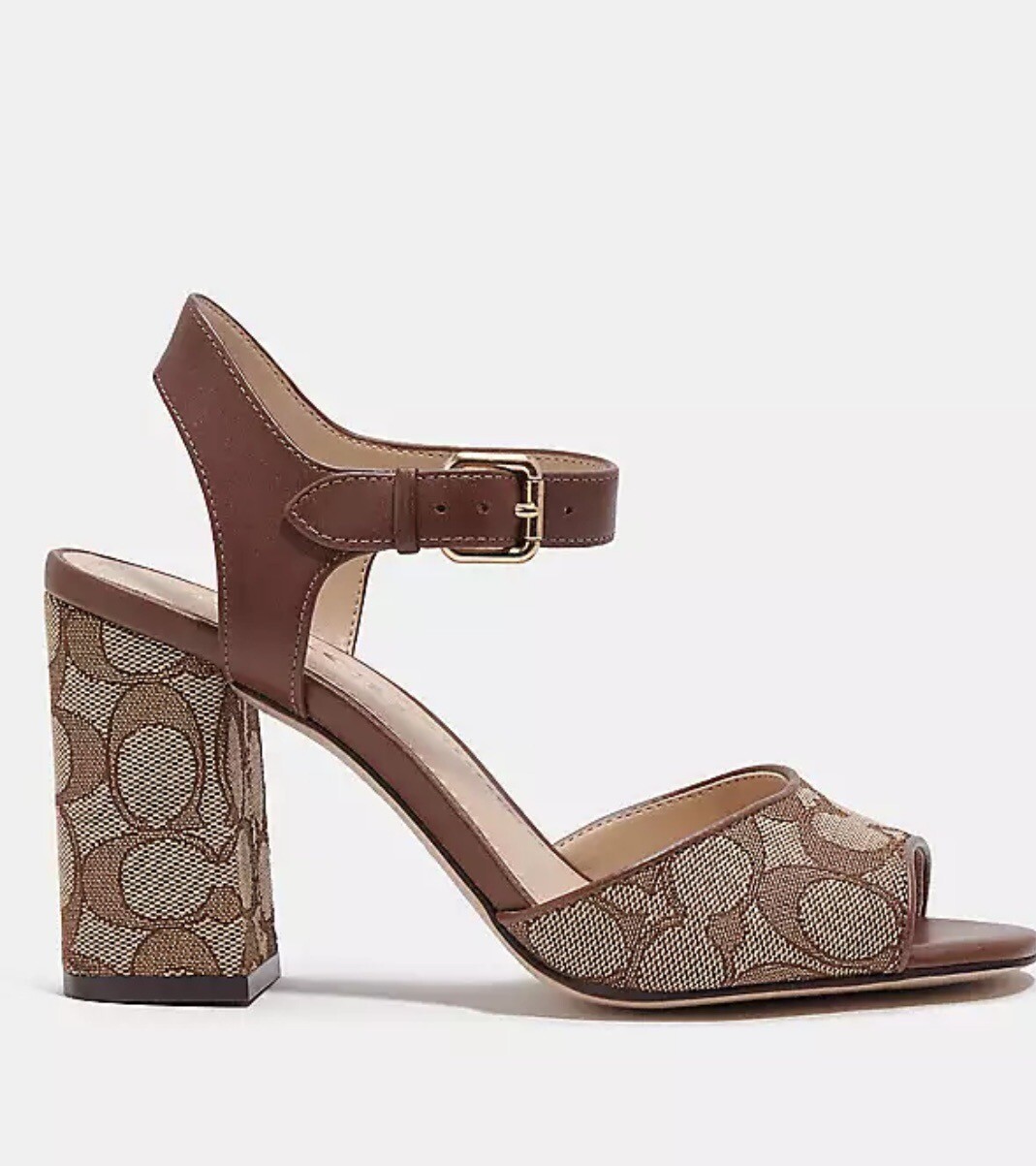 Coach Women’s Marla Signature Sandal. Color Khaki/Saddle Size 9.5B CC785 NIB