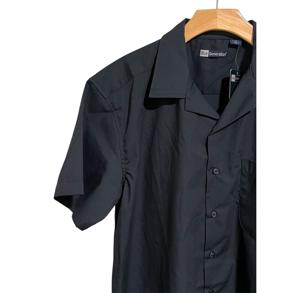 Blue Generation Button Up Shirt Men’s Size M Short Sleeve Navy Camp Shirt NEW