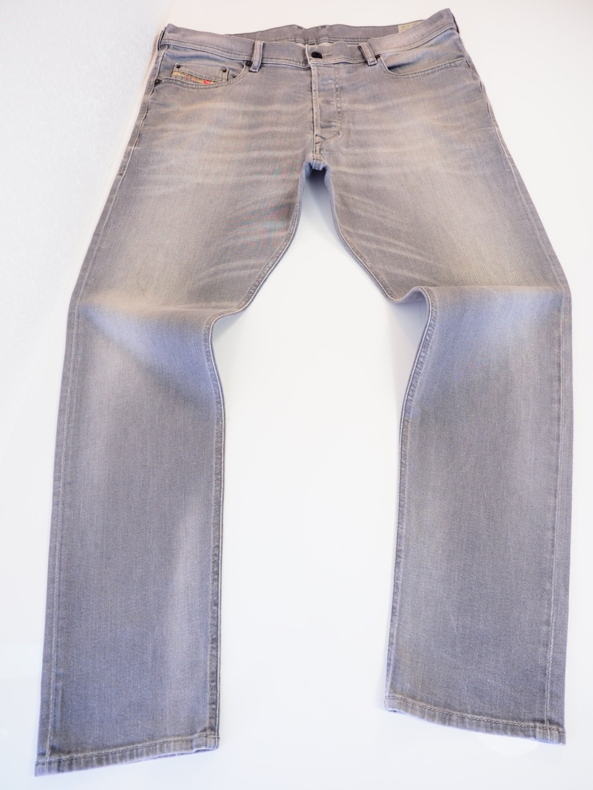 Diesel Tepphar Grey Jeans W36 L30 Wash 0839N Stretch Slim Carrot 36W 30L