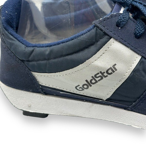 Goldstar Shoes Men’s 7 US 6 UK Vintage Sneakers Retro Blue Leather Rubber Spikes