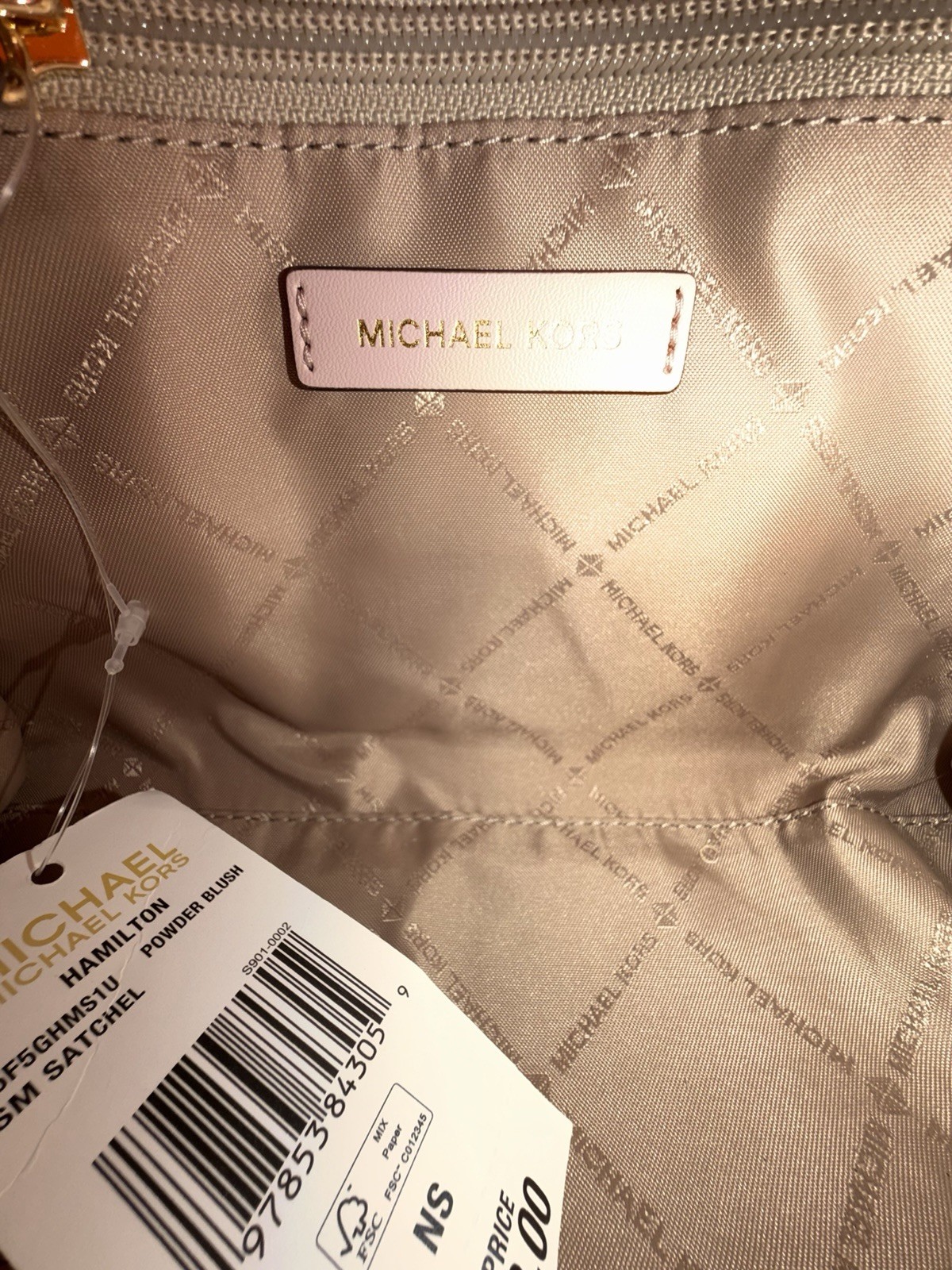 Michael Kors Hamilton Small Satchel Shoulder Crossbody Bag Exotic Pink Multi