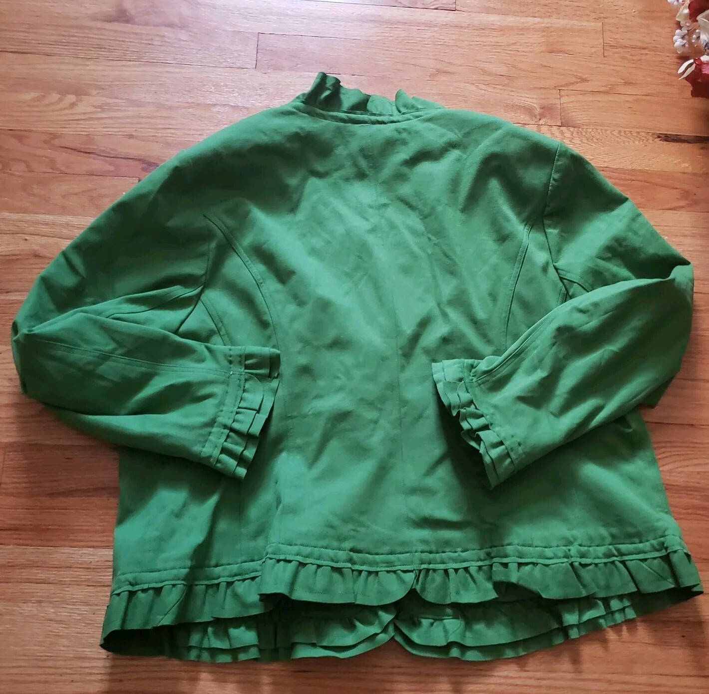 I.N.C International Concept -Green Plus Size Jacket Ruffle – Trim size 3X