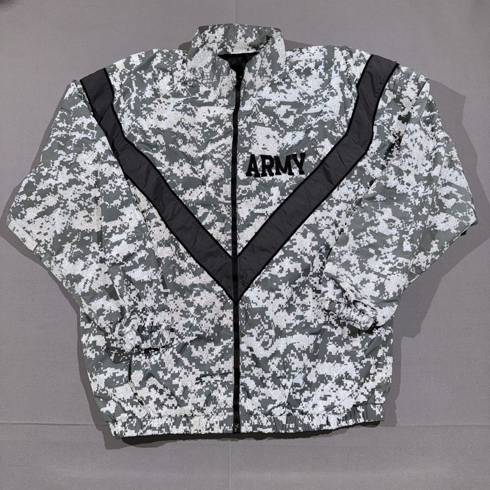 US ARMY DIGICAM PT JACKET ACU DIGITAL CAMO WINDBREAKER REFLECTIVE CAMOUFLAGE