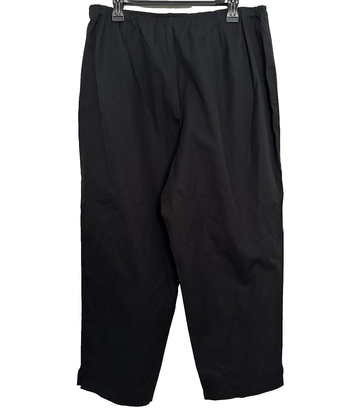Eileen Fisher 2X Black Slim Ankle Pant Side Zip Organic Cotton Stretch Twill NWT