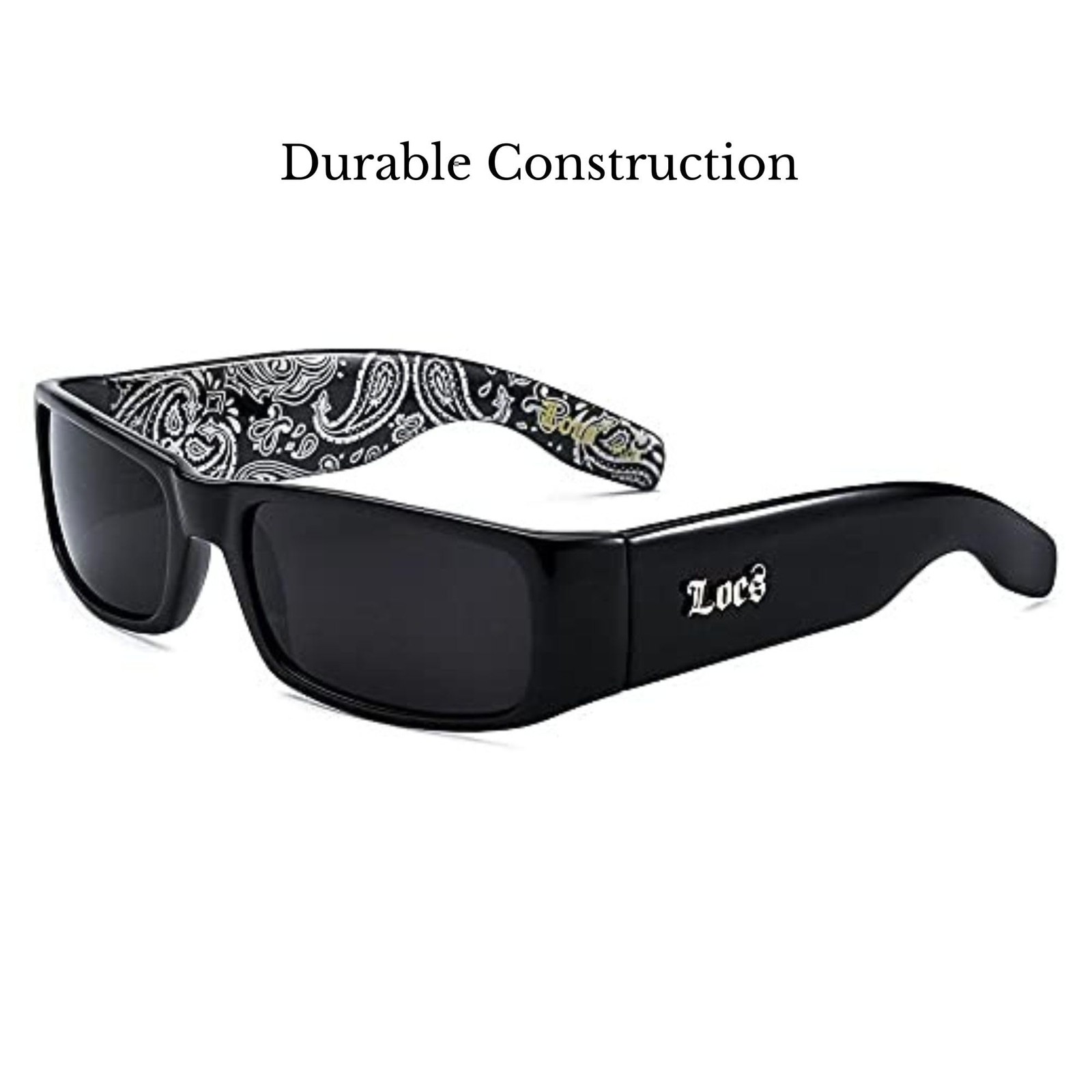 LOCS Sunglasses Hardcore Black 0103 142mm, Bandana