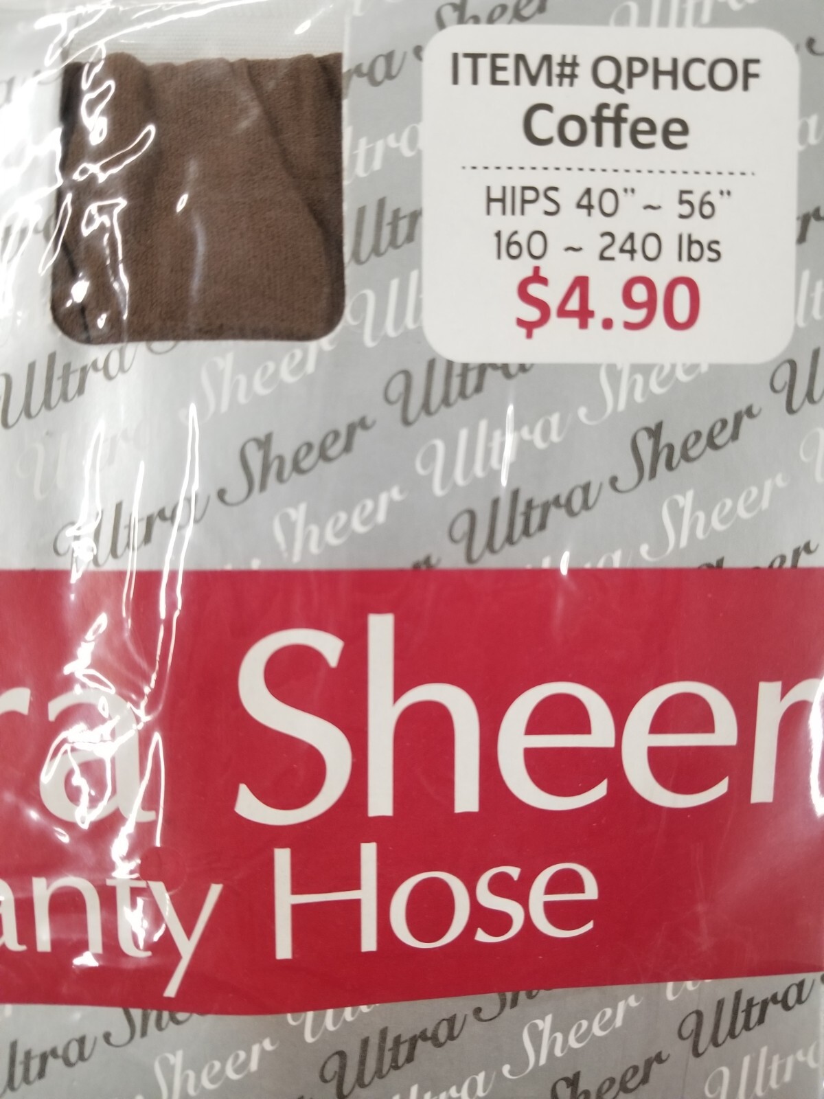 6 Packs Ultra Sheer Pantyhose 100% Nylon Stocking Queen Size Coffee