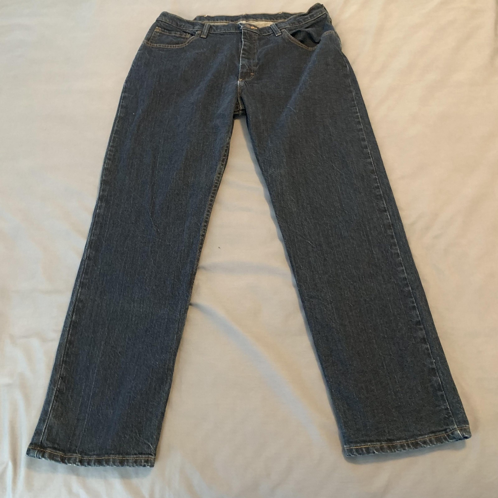 Wrangler Jeans Mens 36×30 Blue Regular Fit Comfort Straight Leg Denim Pants