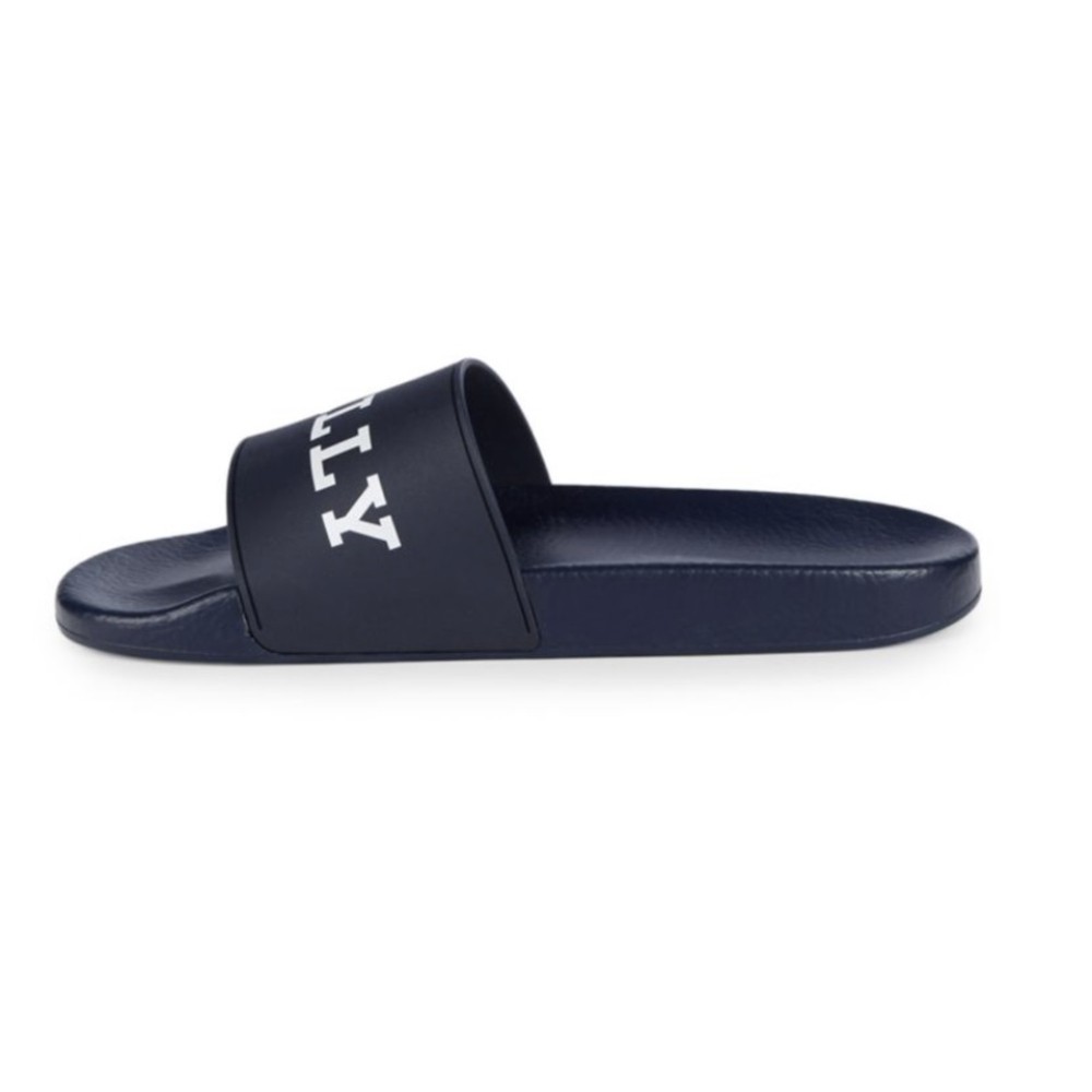 Bally Simon 6234035 Men’s Ink Logo Rubber Sandals MSRP $195
