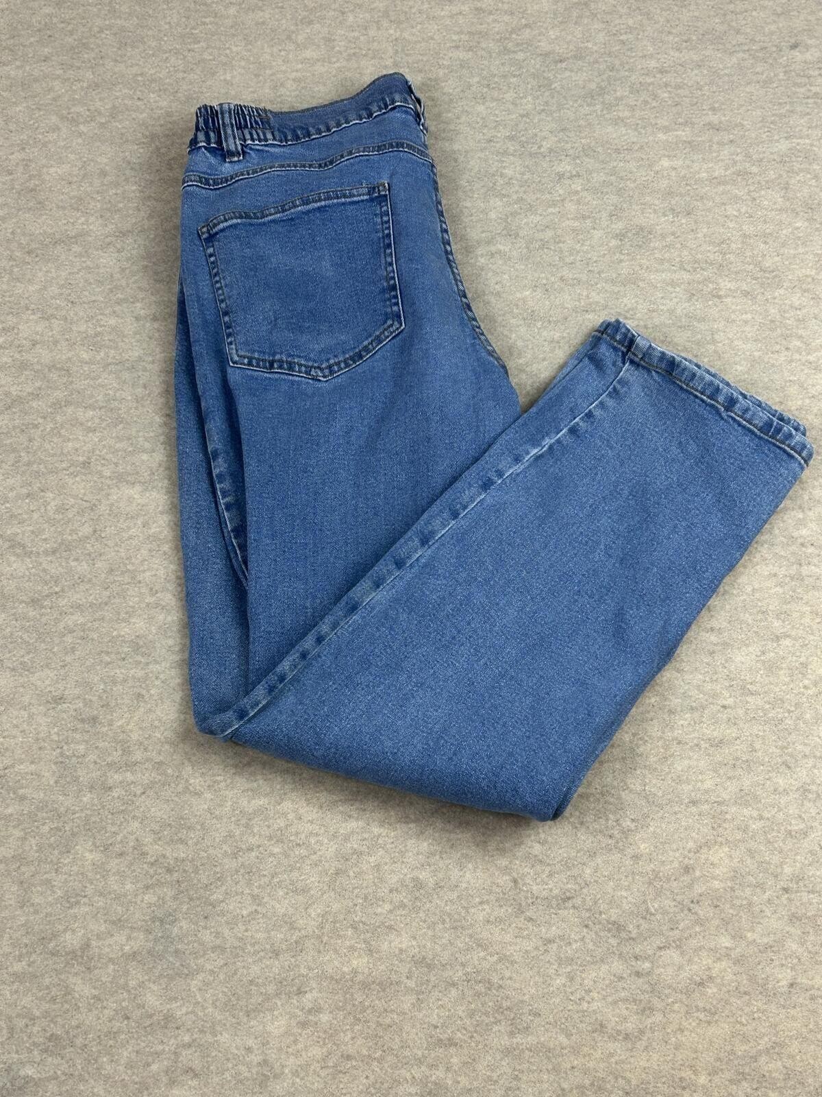 John Blair Blue Denim Jeans Straight Leg 99% Cotton 1% Spandex