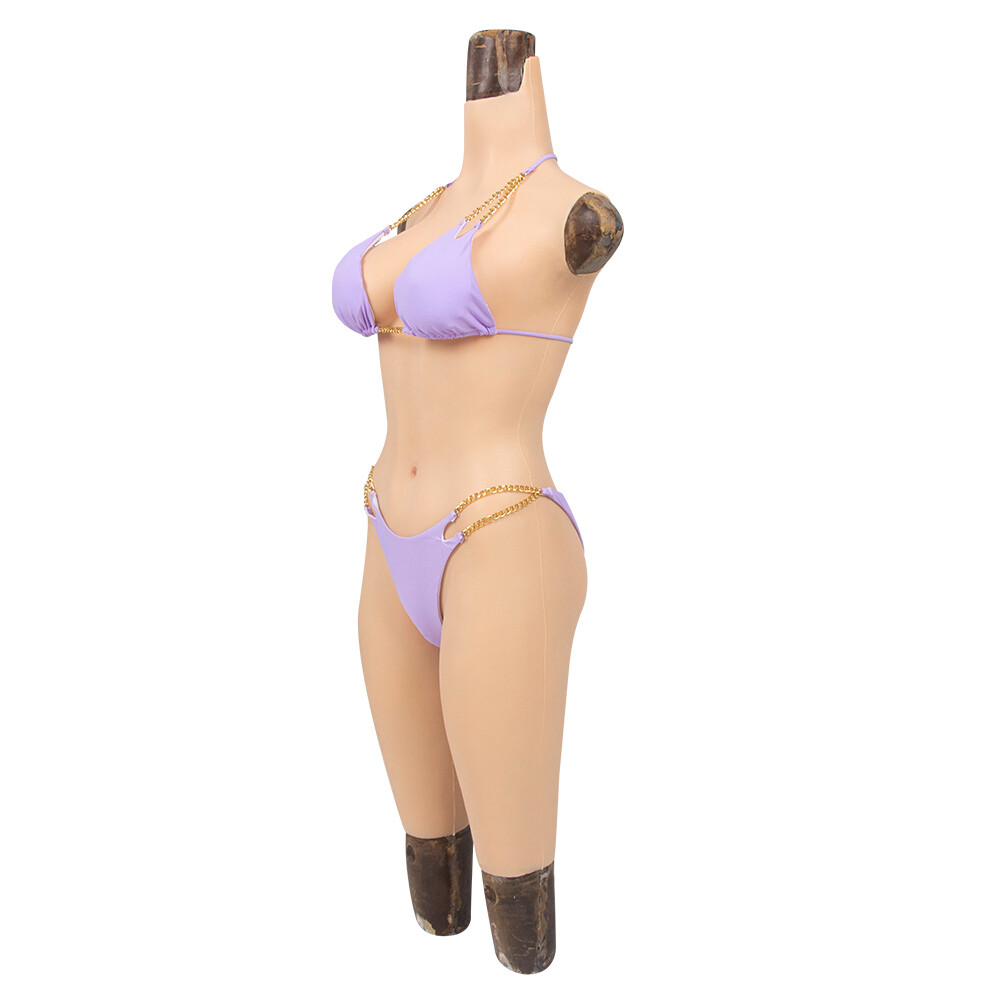 Silicone C/G Cup Bodysuit Breast Forms Fake Vagina Hip Shaping Female Body Suit