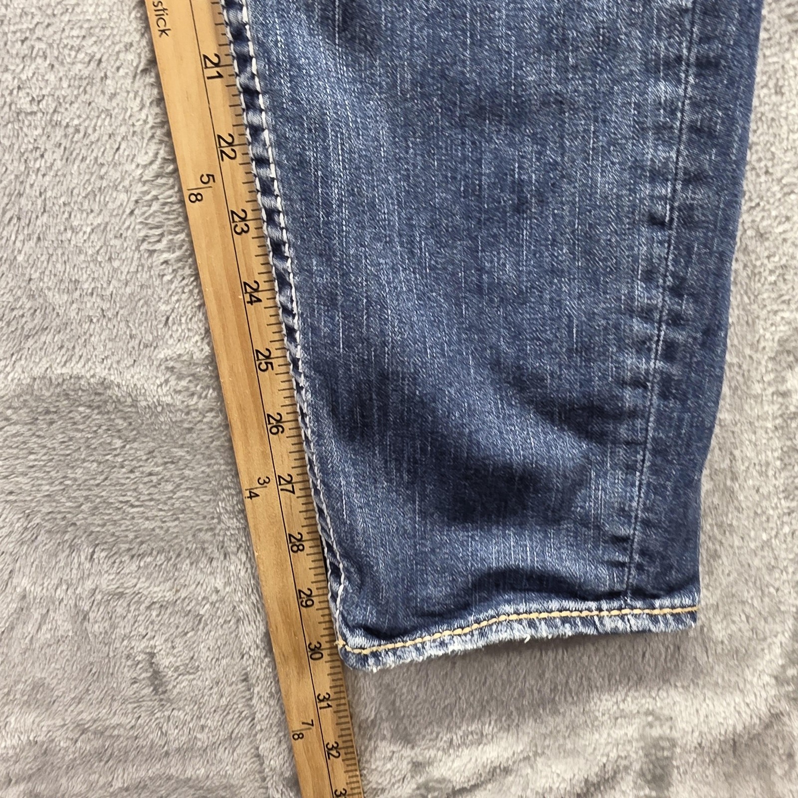 Silver Jeans Kelli Jeans Womens 28 Blue Relaxed Skinny Distressed Denim Stretch