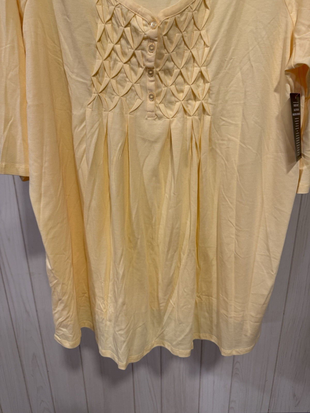 Woman Within 1X 22/24 Women’s Yellow Top