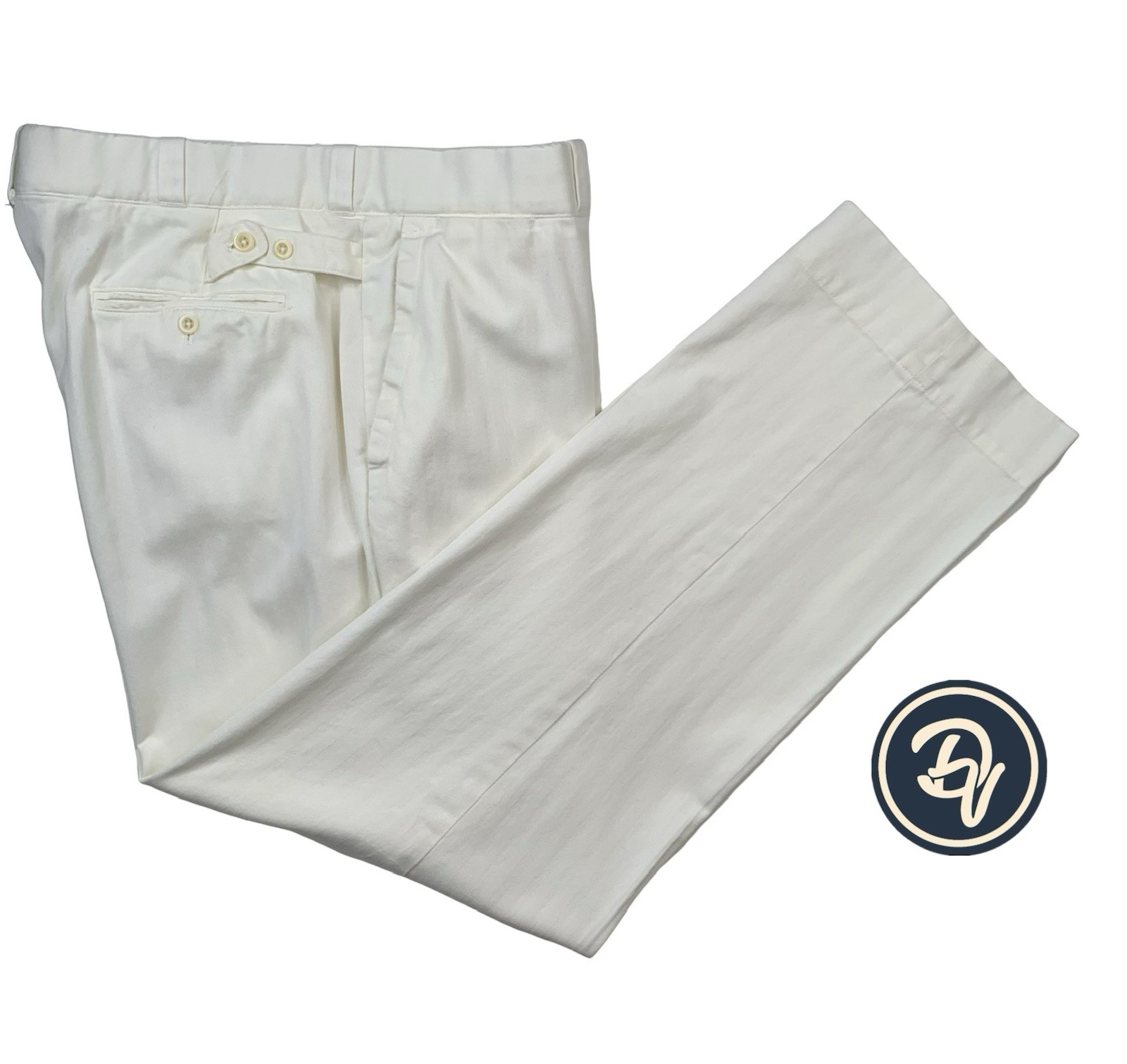 Mens 38 x 30 Polo Ralph Lauren Naval Deck Hand Inspired Natural Cotton Trousers
