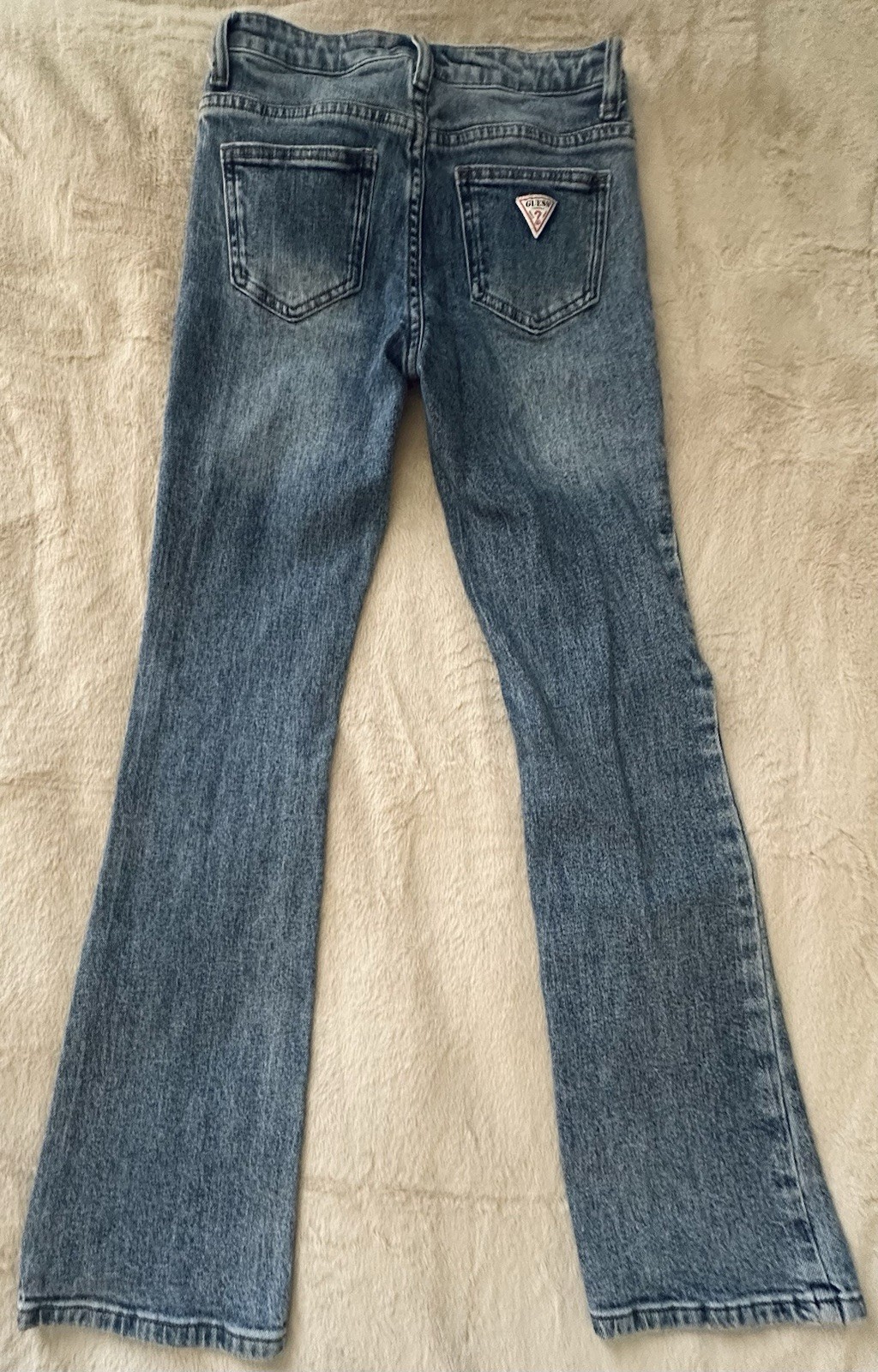 GUESS Originals Women’s Bootcut Jeans Light Wash Blue Denim Logo 5-Pocket 24