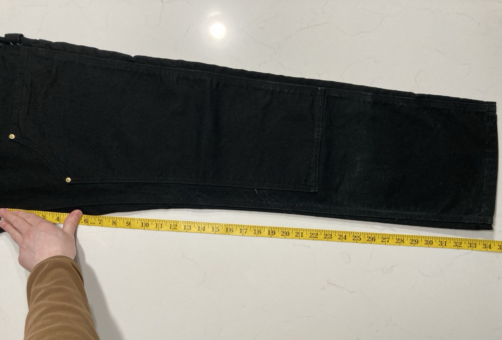 Carhartt B01 BLK Double Knee Work Pants Mens 33×34 Dungaree Fit