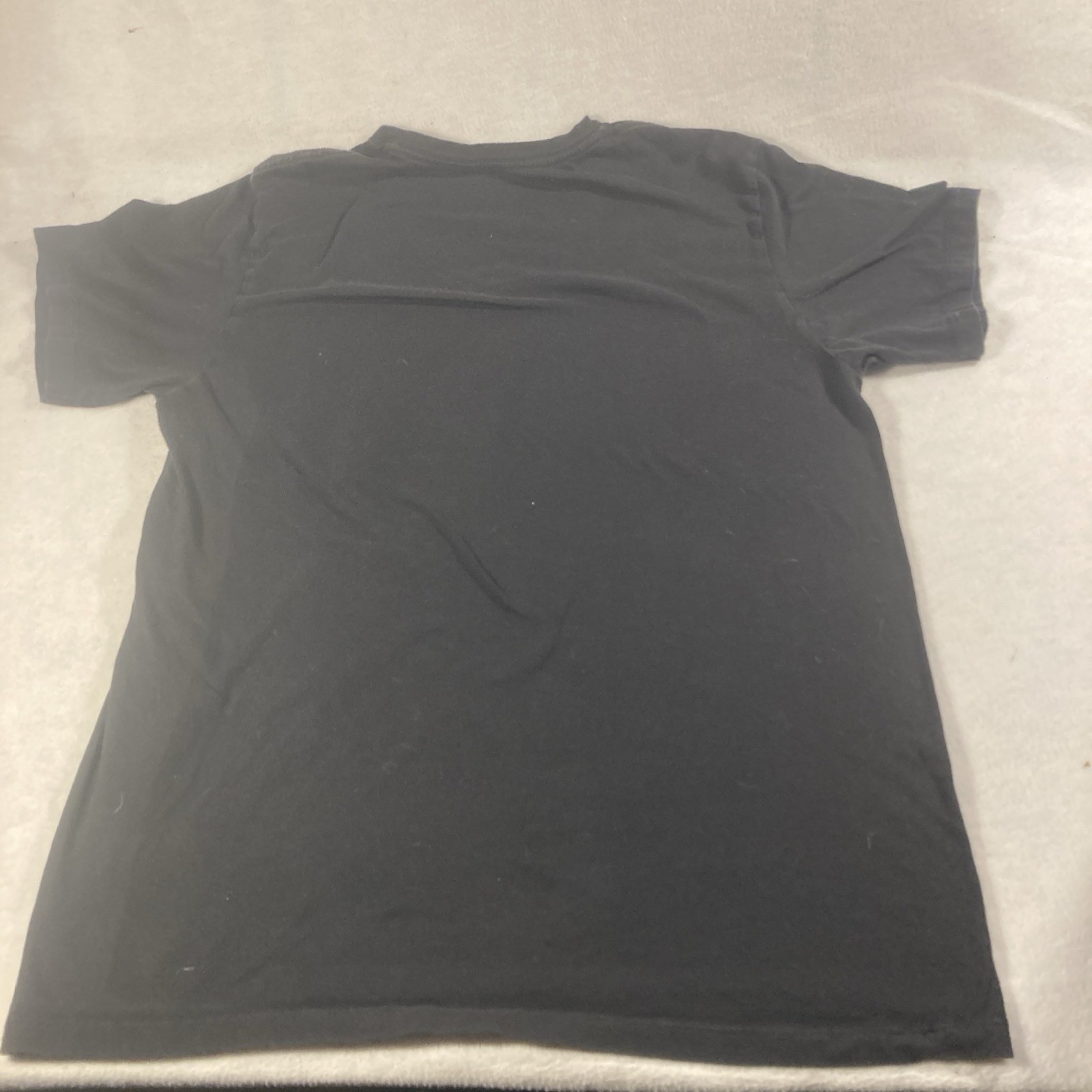 Calvin Klein Men’s Black Solid Logo V-Neck Short Sleeve T-Shirt Size M