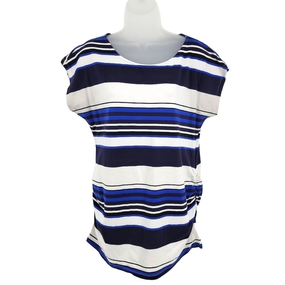 BumpStart by Motherhood Maternity Blue Striped top👼 size m