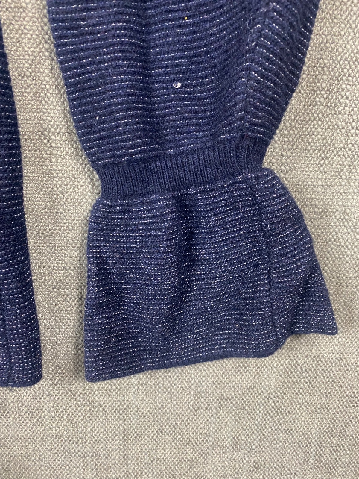 Banana Republic Blue With silver Shimmer Womens M Sweater Flare Cuff