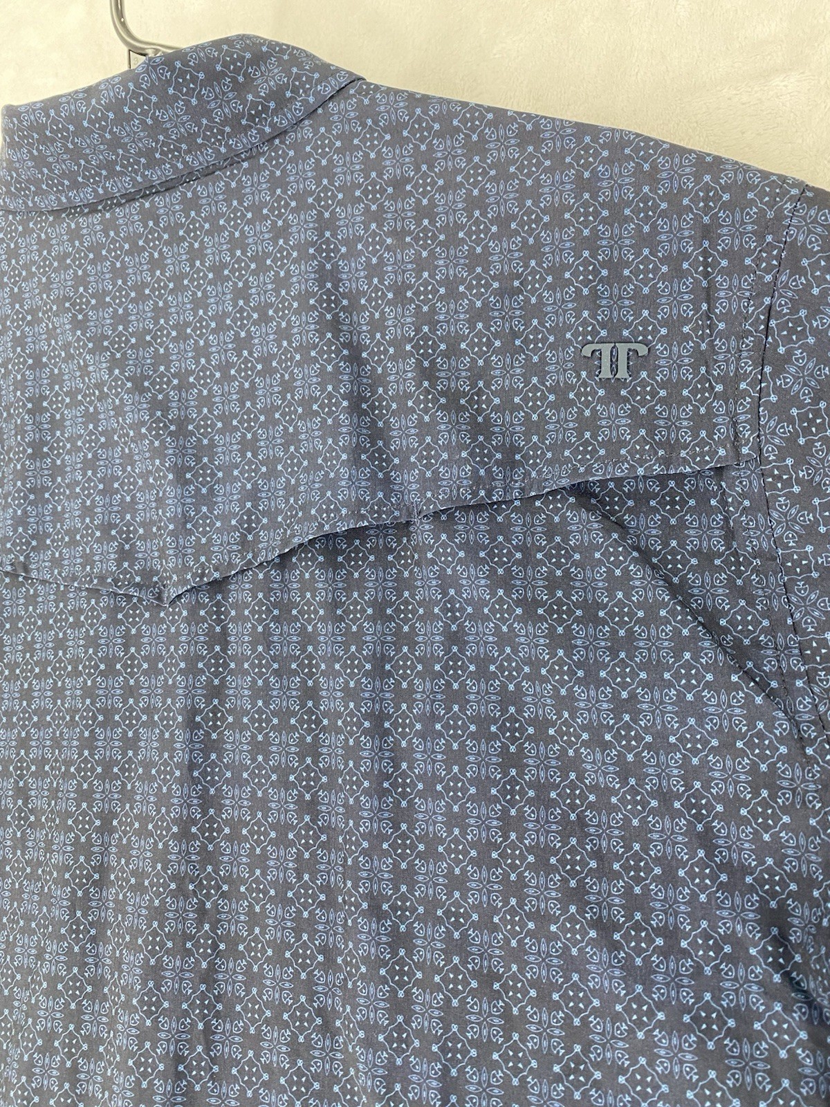 Ferrell Shirt Men’s Large Blue Collin Soft Stretch Western Snap Button NEW $70