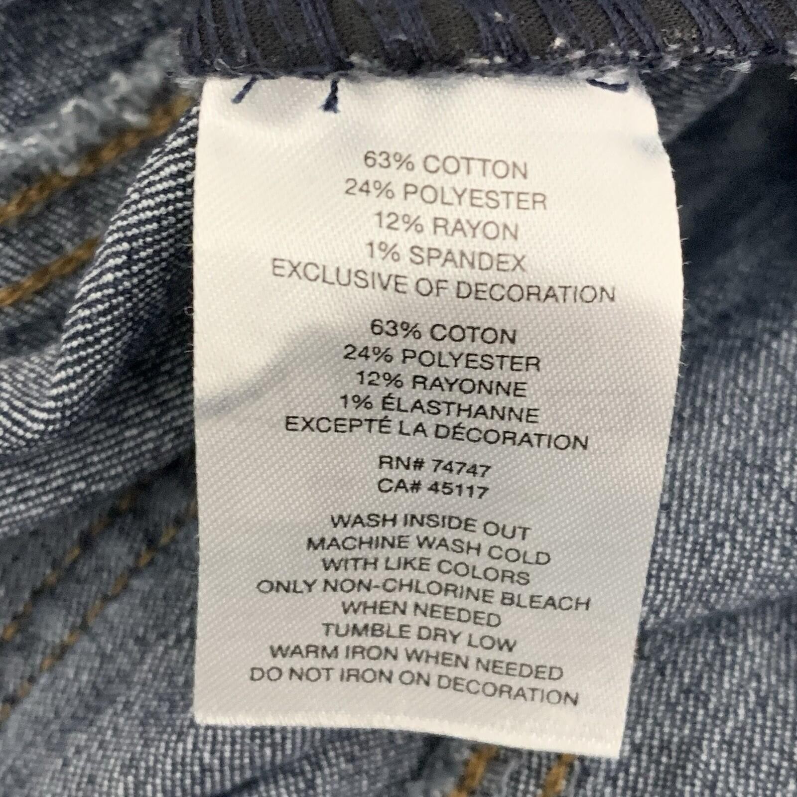Natural Reflections Straight Leg Jeans Womens 16P Dark Wash Stretch Denim Petite
