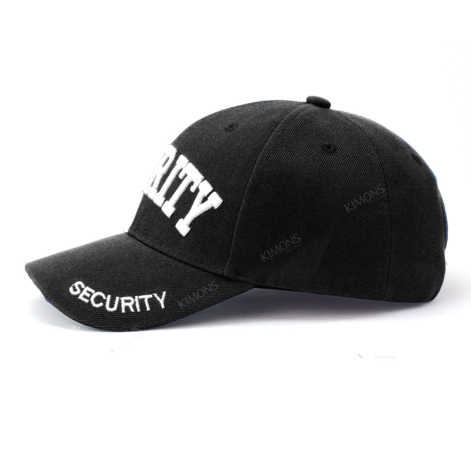Security Baseball Cap Hat Officer Guard Adjustable Black Embroidered SC-1
