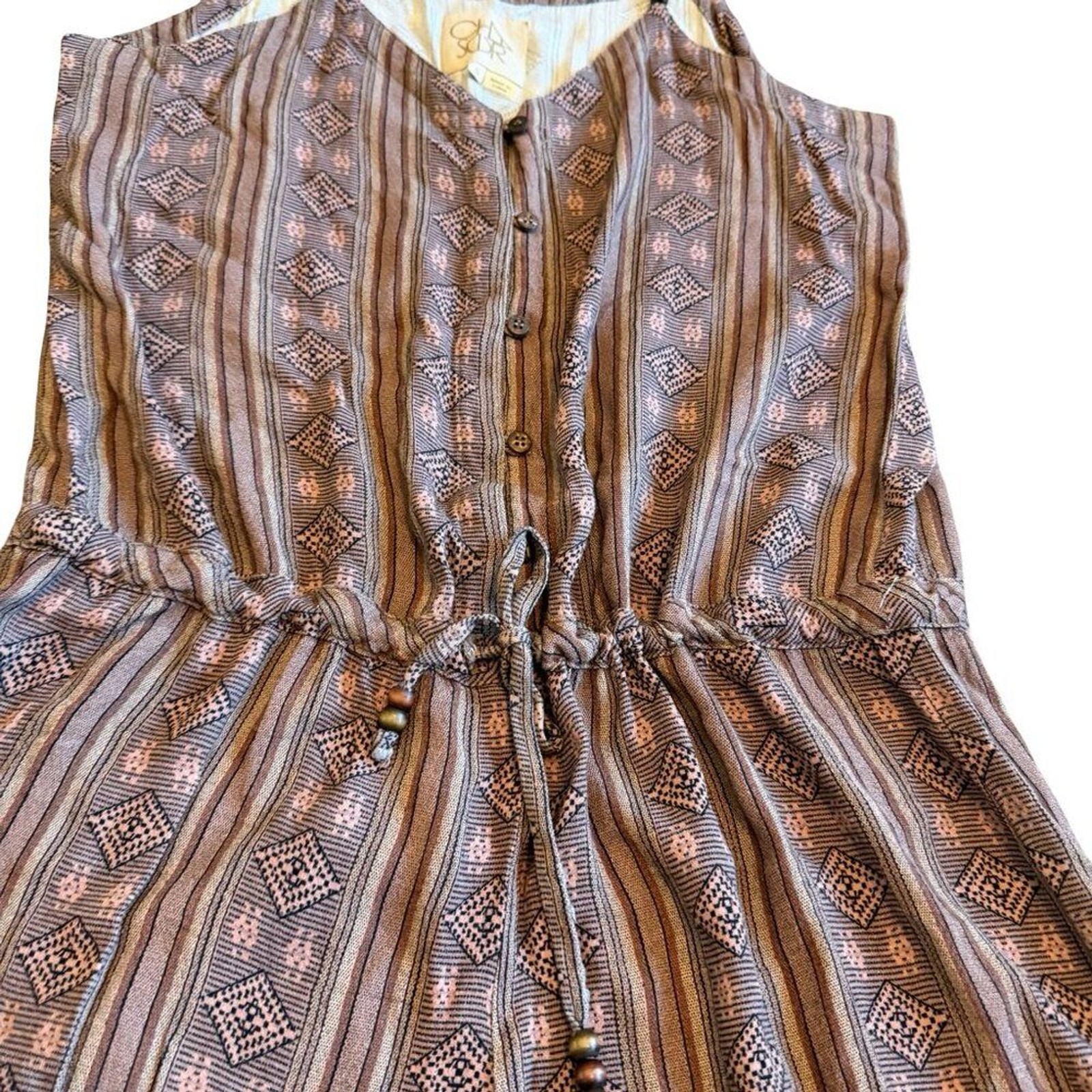 Chaser Tribal Print Romper Shorts Mini Length Spaghetti Strap Size Small Women’s