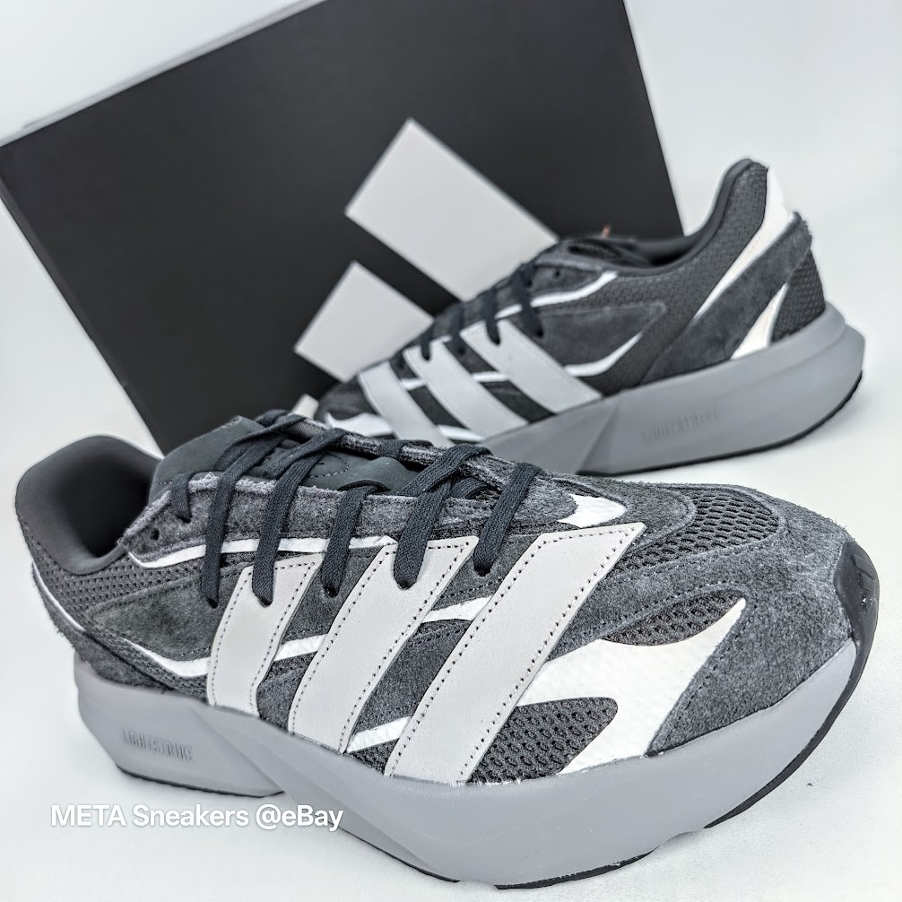 Adidas Lightblaze US 14 Men’s Carbon Grey Retro Lifestyle Suede Mesh JQ9972 NIB